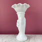 Victorian Milk Glass Hand Vase