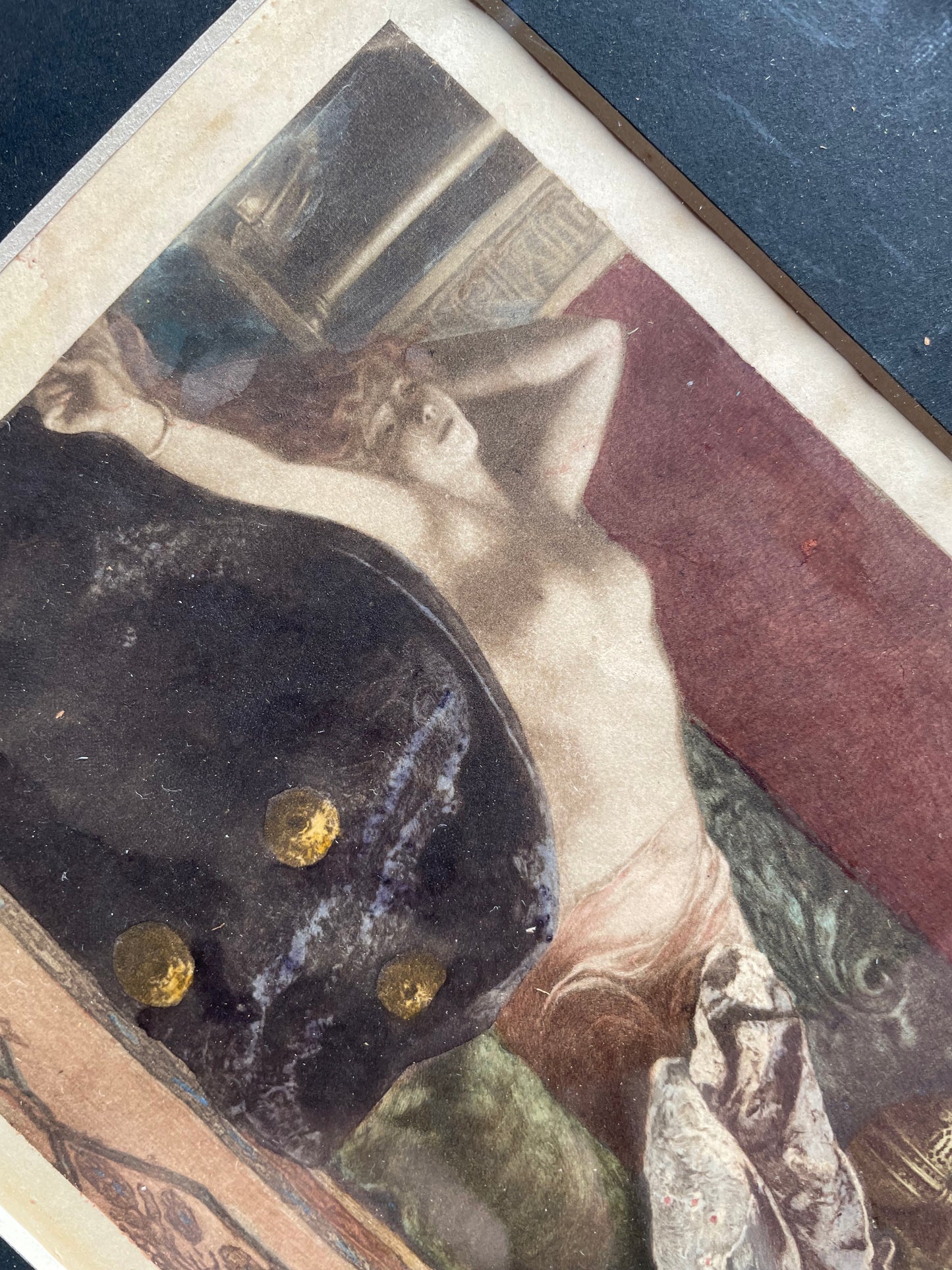 Reclining Odalisque | Hand Colored Photogravure | 1902