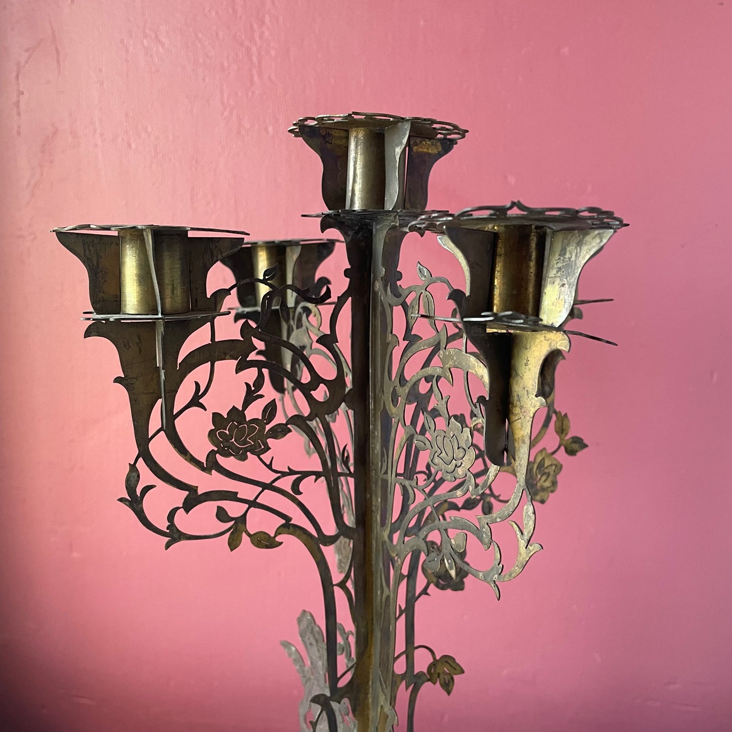 1930s Rose & Cupid Candelabras