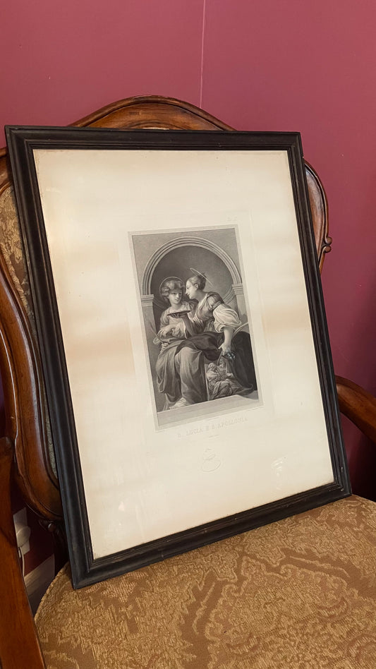 Saint Lucy & Saint Apollonia | Victorian Print