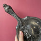 Victorian Silver Plated Hand Mirror with Roses