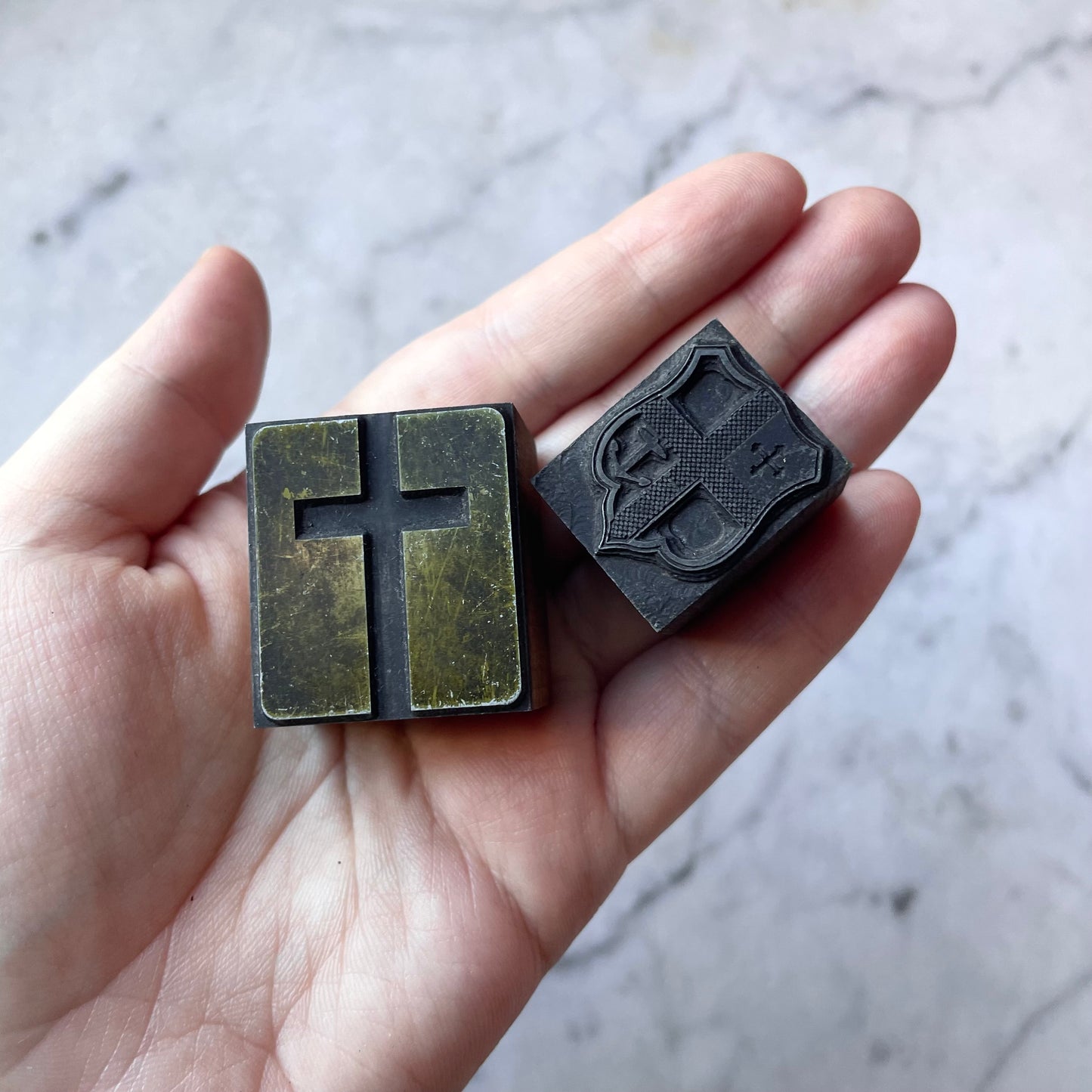 Antique Printer’s Blocks or Clichés | Crosses
