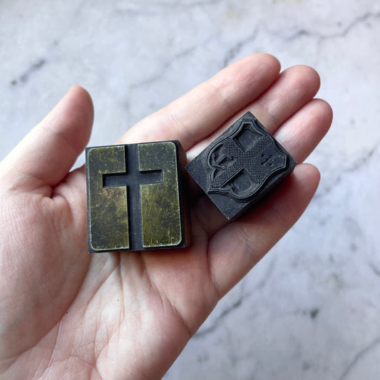 Antique Printer’s Blocks or Clichés | Crosses
