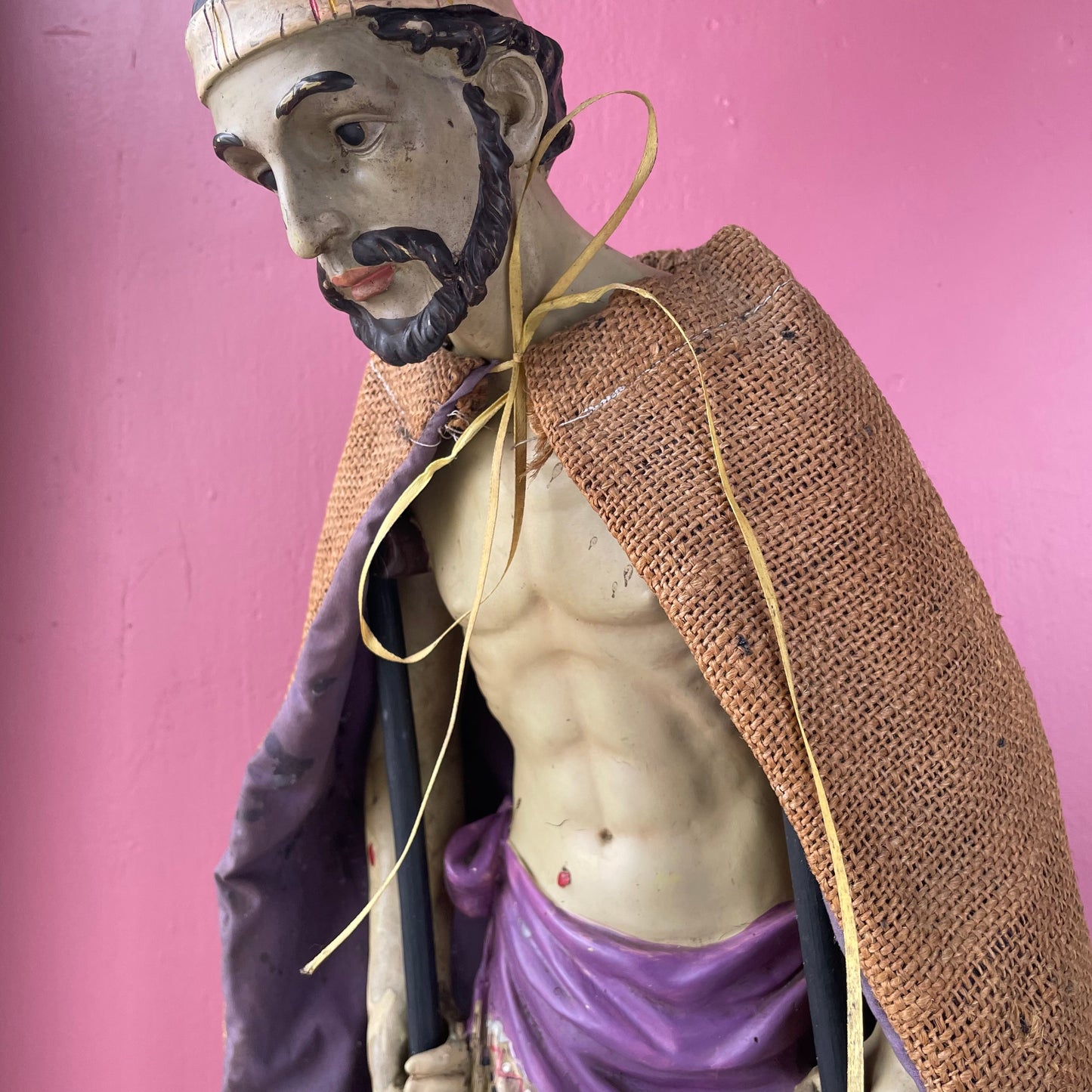 Antique Lazarus Santos Statue