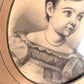 Early Victorian Hand Painted Grisaille of Young Child