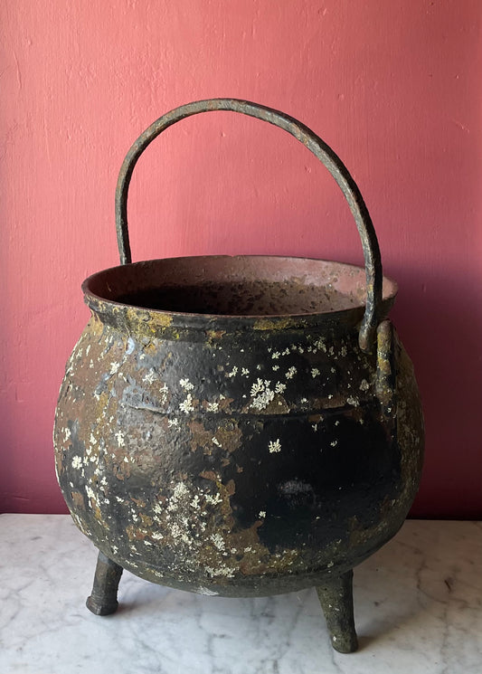 Large Antique Cast Iron Cauldron