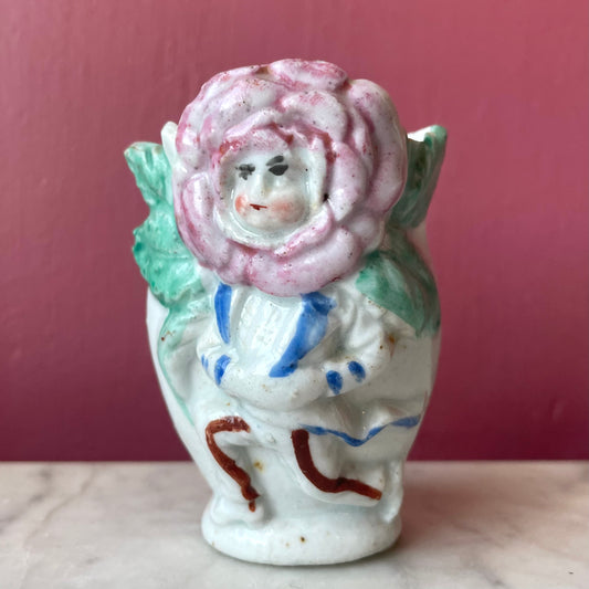 Victorian Anthropomorphic Rose Miniature Vase