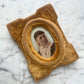 Victorian Photo on Curved Glass in Velvet Frame