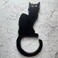 Vintage Folk Art Chat Noir Wooden Wall Hanger