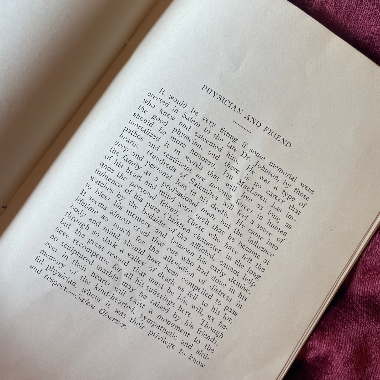 In Memoriam | Funeral Booklet for Dr. Amos Howe Johnson | Salem, MA