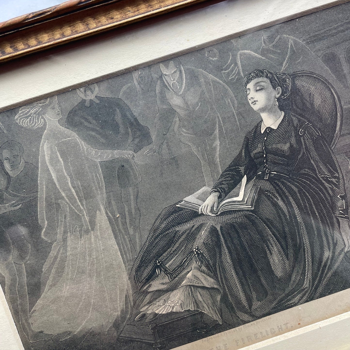In the Firelight | Victorian Framed Print