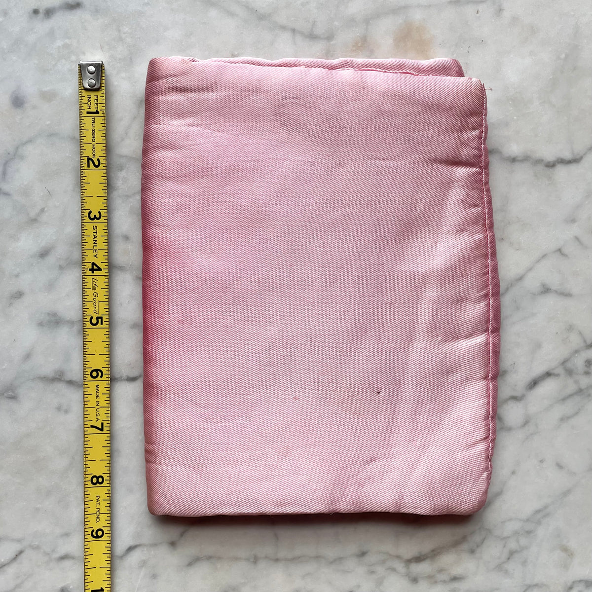 Antique 1930s Pink Satin Handkerchief Holder
