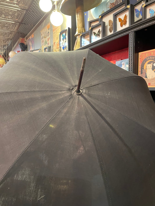 Large Antique Black Umbrella