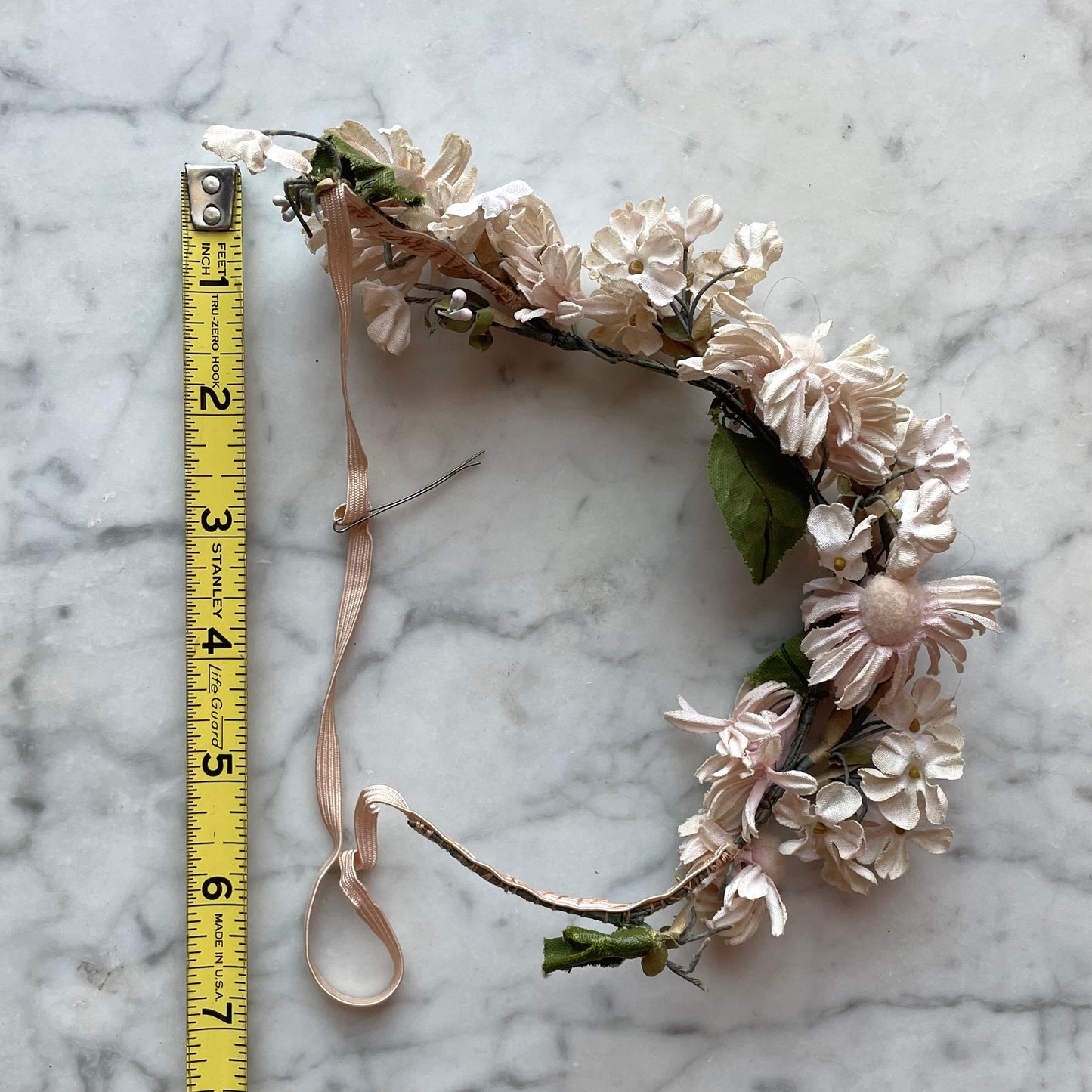 Vintage Pink Flower Crown