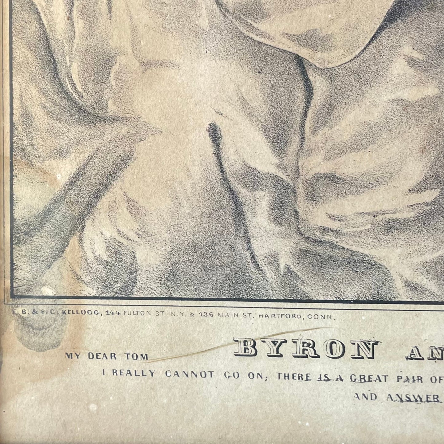 Byron & Marianna | Antique Kellogg Print