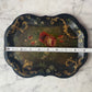 Victorian Hand Painted Tole Tray with Pearl