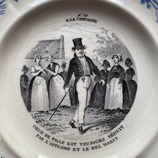 Antique Dandy Assiette Parlante