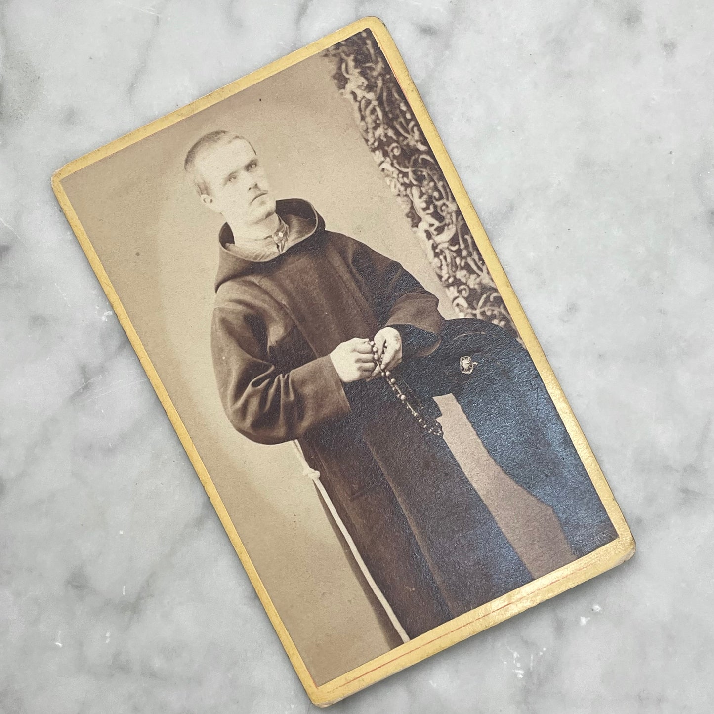 Antique Carte de Visite Photo of a Monk