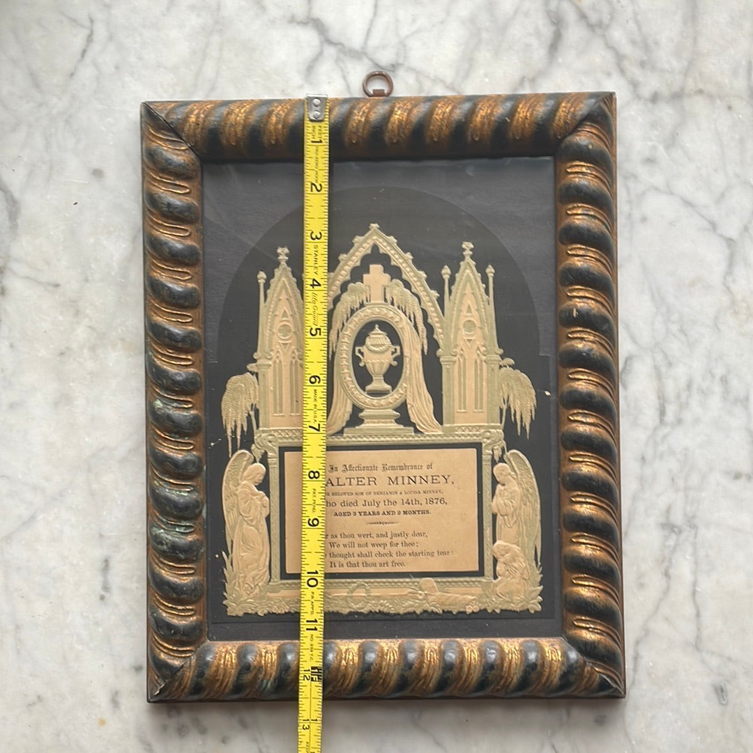 Victorian Die Cut Memorial Print