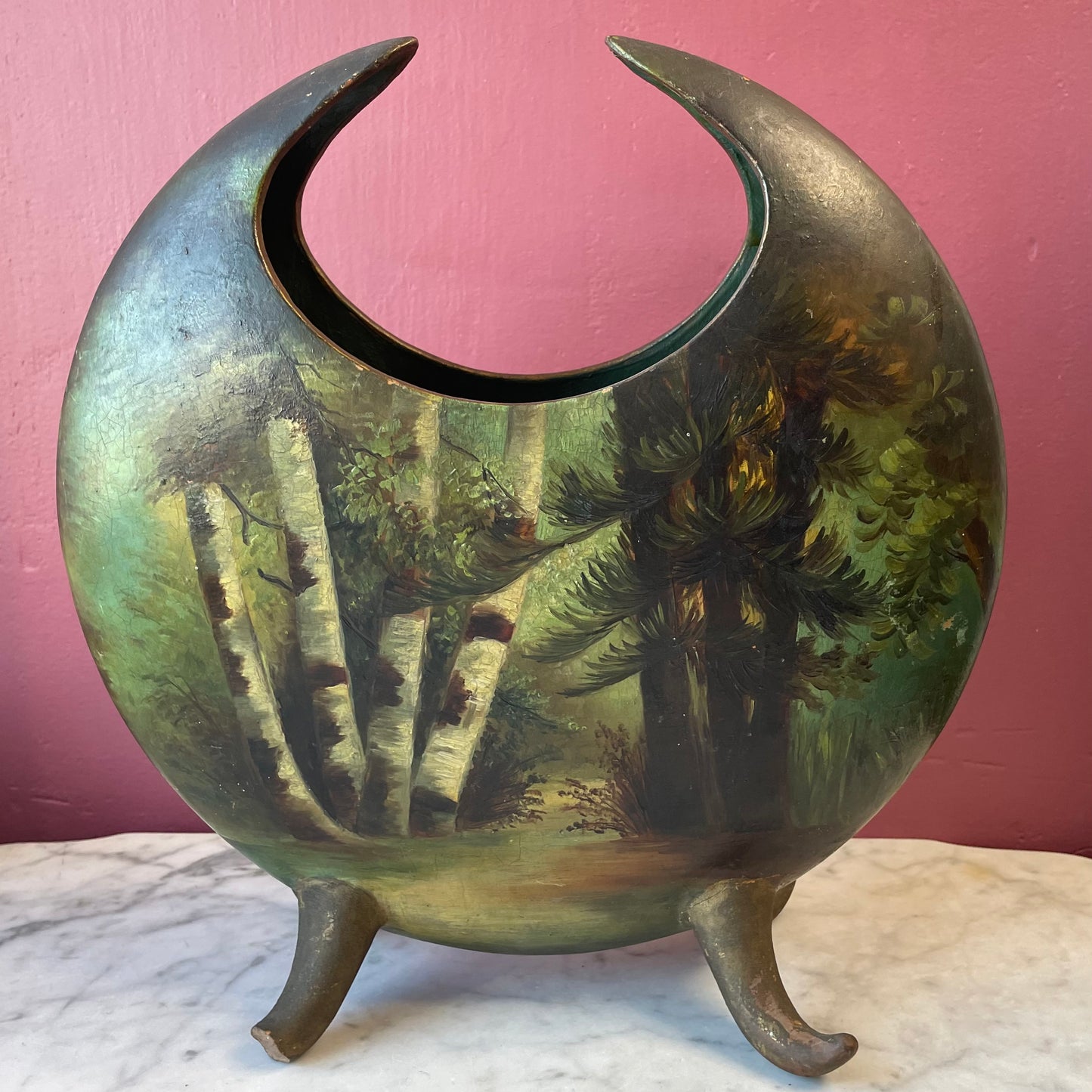 Victorian Sleeping Cupid Ceramic Moon