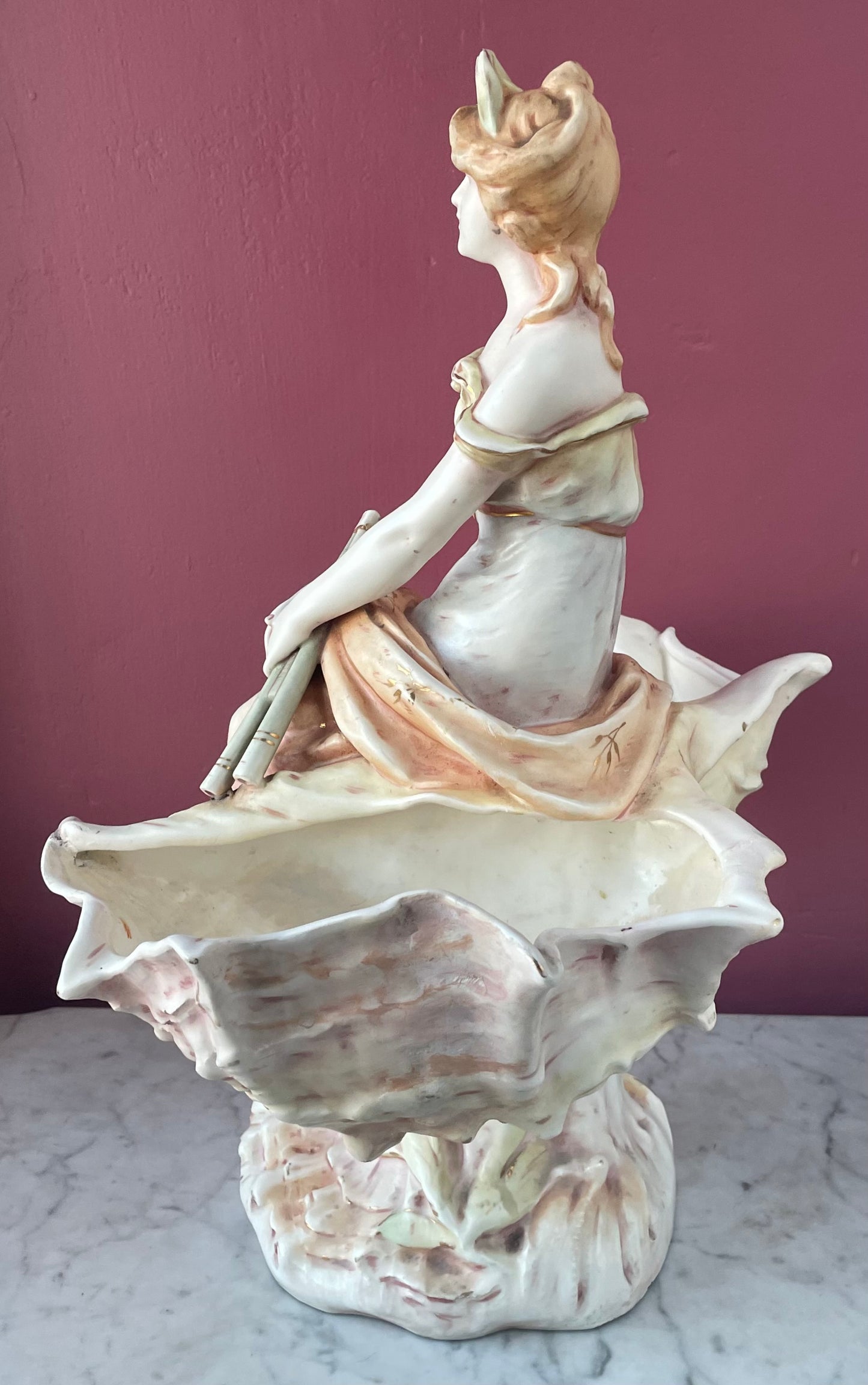 Art Nouveau Sea Goddess | Royal Dux Centerpiece