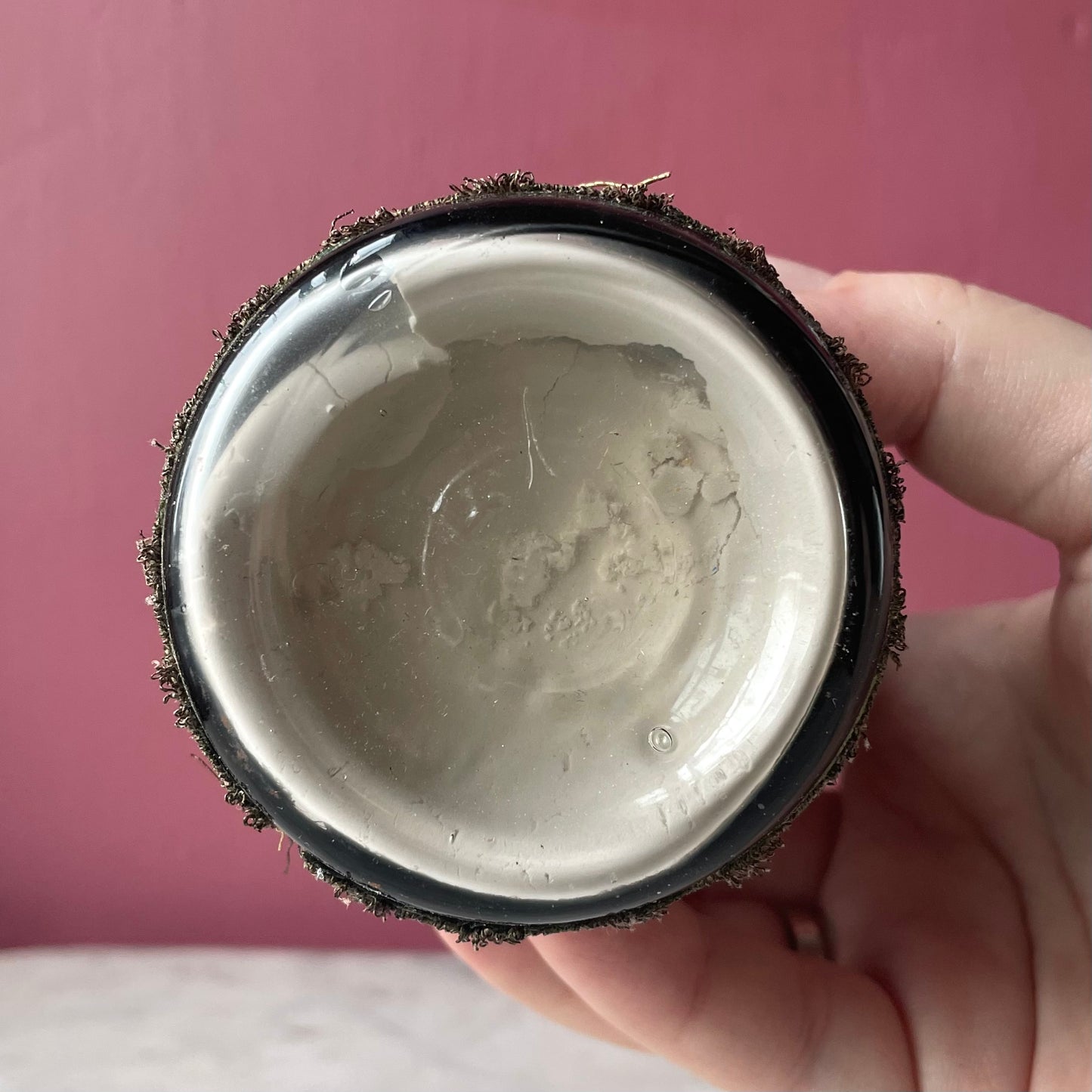 Antique Lehn & Fink Powder Bottle with Embroidered Floral Sleeve