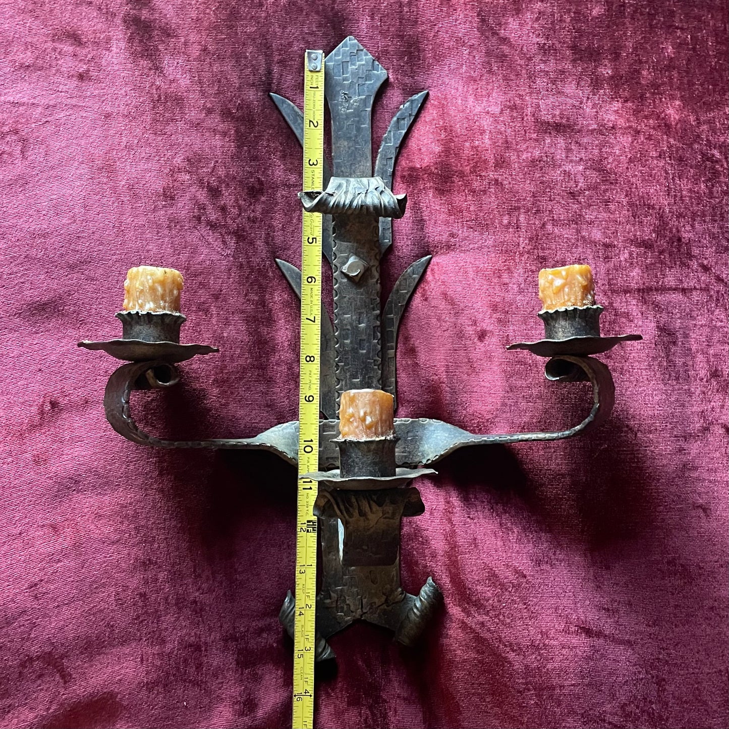 Vintage Spanish Wall Sconce Candle Holders