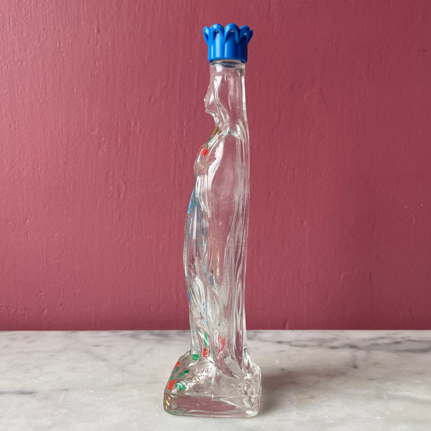 Vintage Notre Dame de Lourdes Holy Water Bottle