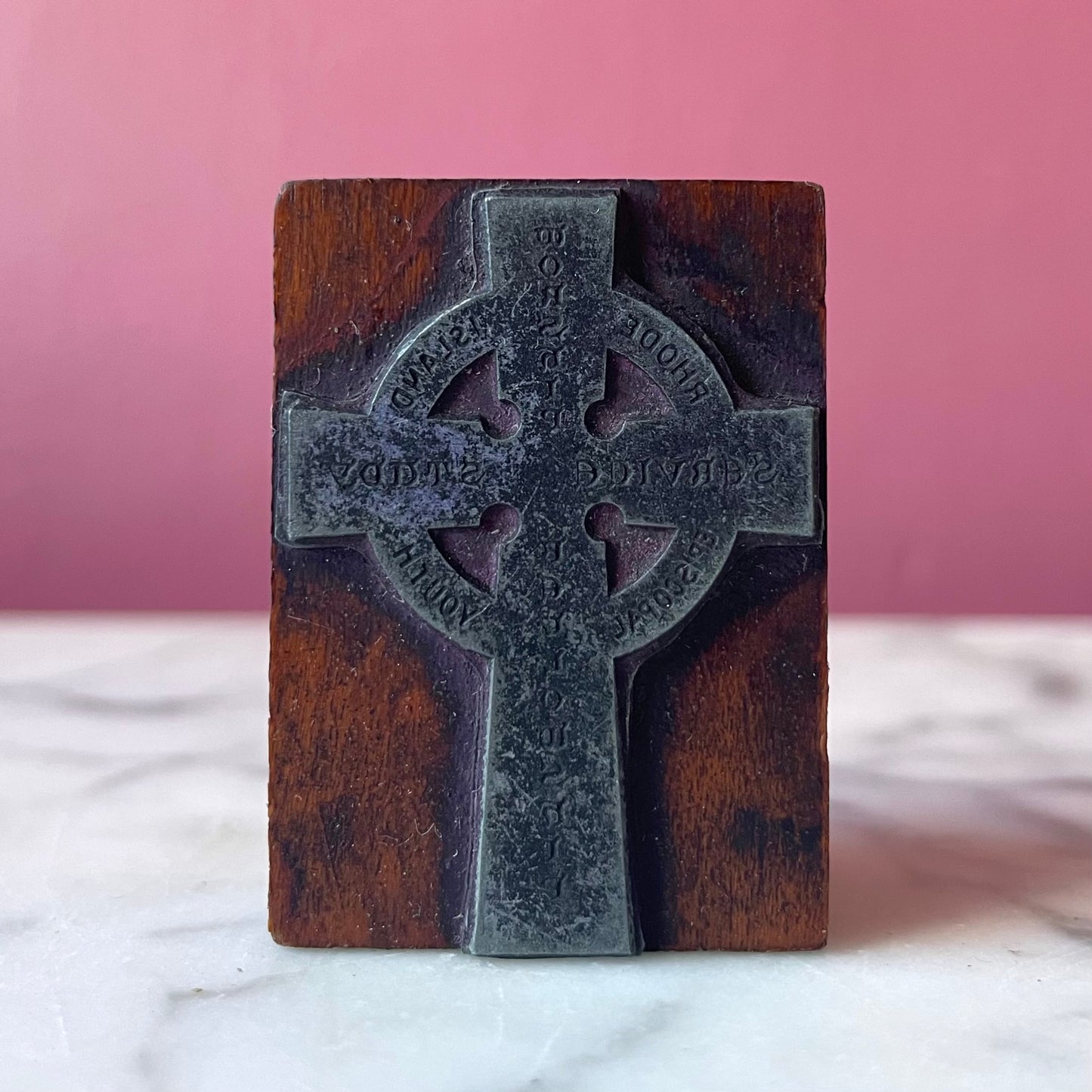 Antique Printer’s Block | Episcopal Cross