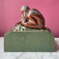 Grieving Girl Antique Art Nouveau Bookends
