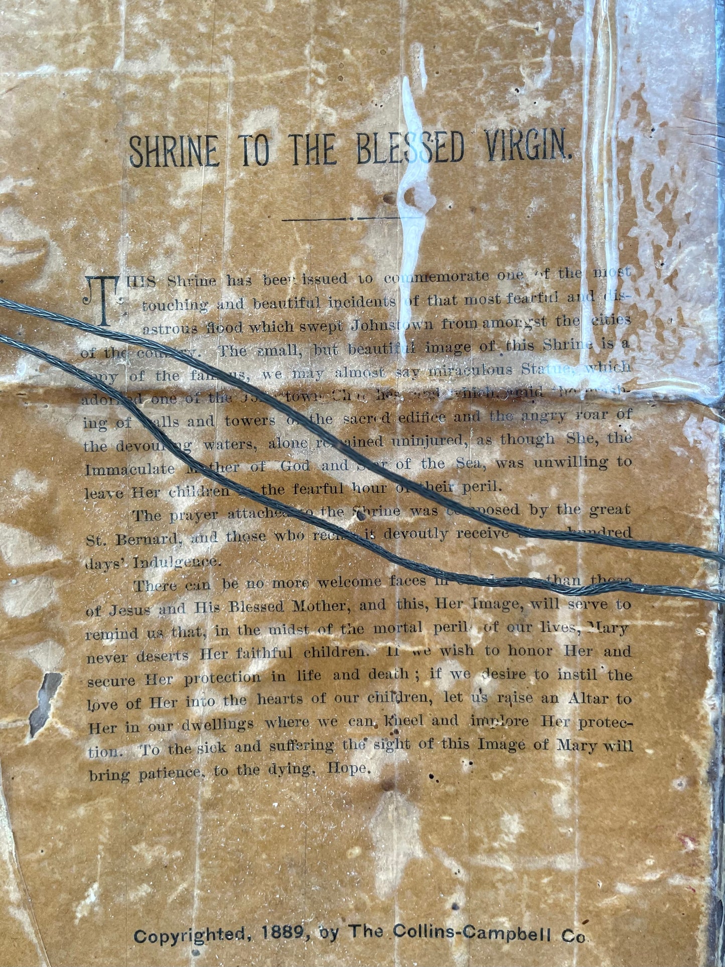 Antique Shadow Box Shrine to the Blessed Virgin