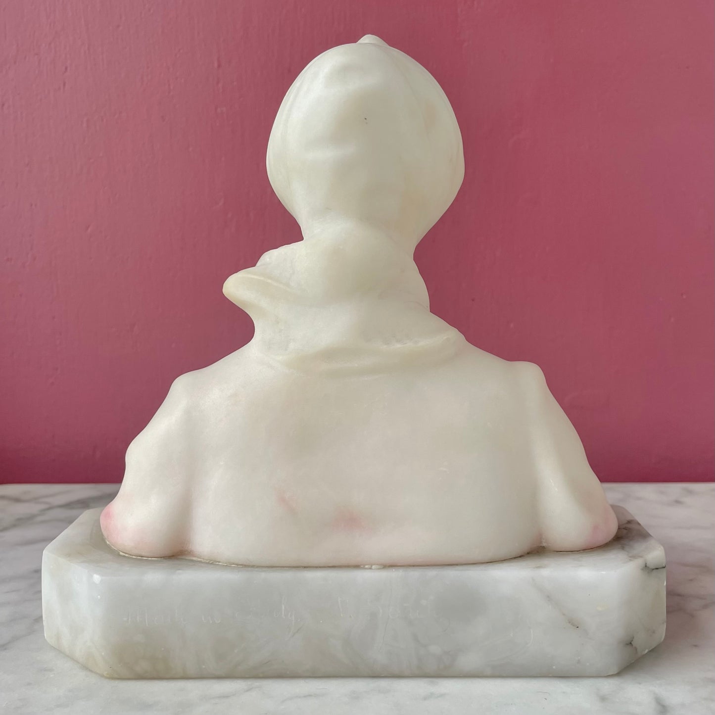 Antique Marble Bust | 1890s | Signed P. Sarchi