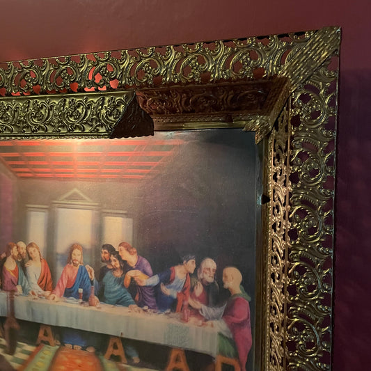 Last Supper | Holographic Print in Light Up Frame
