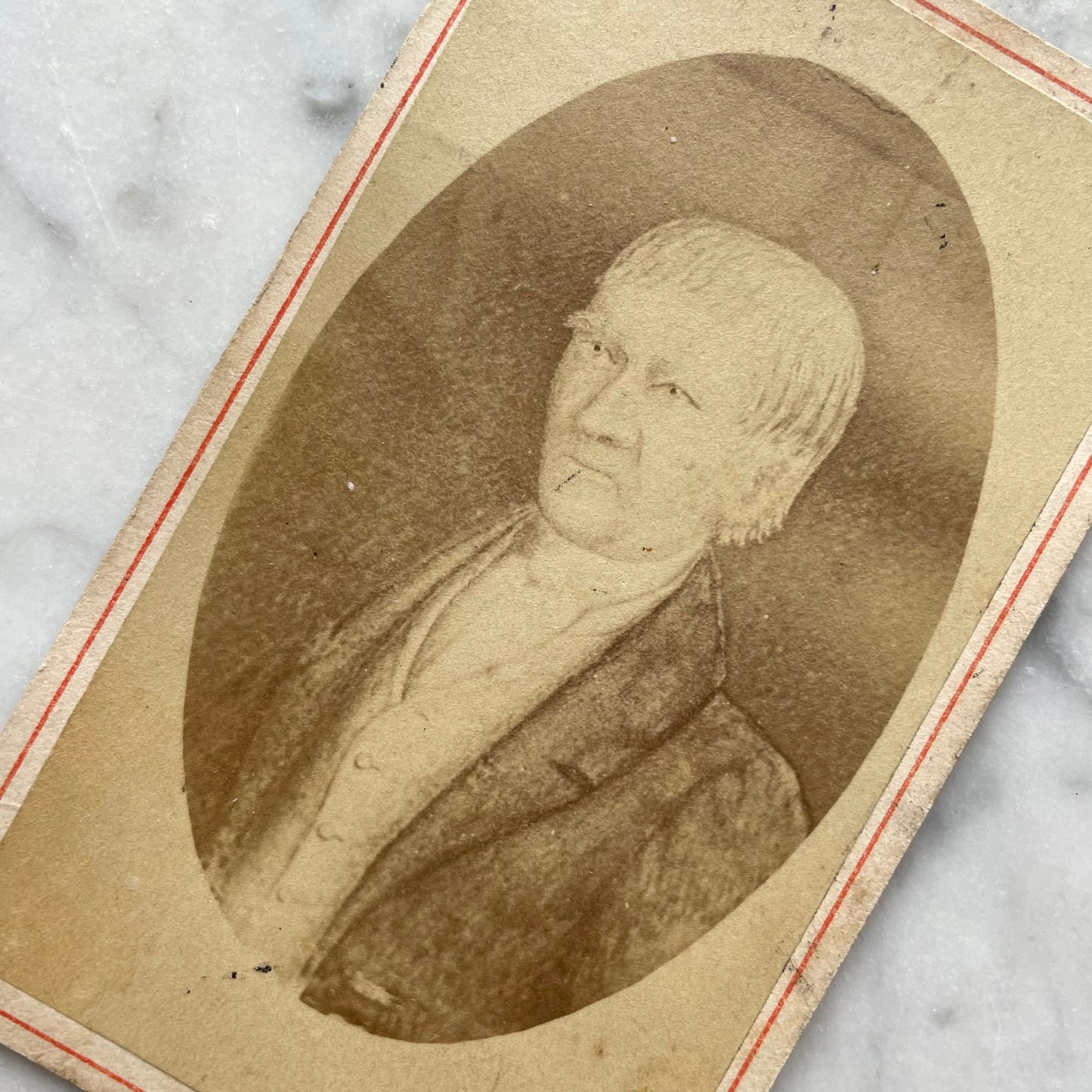 Antique Carte de Visite of Painted Portrait | Zachariah Croft 1775-1869