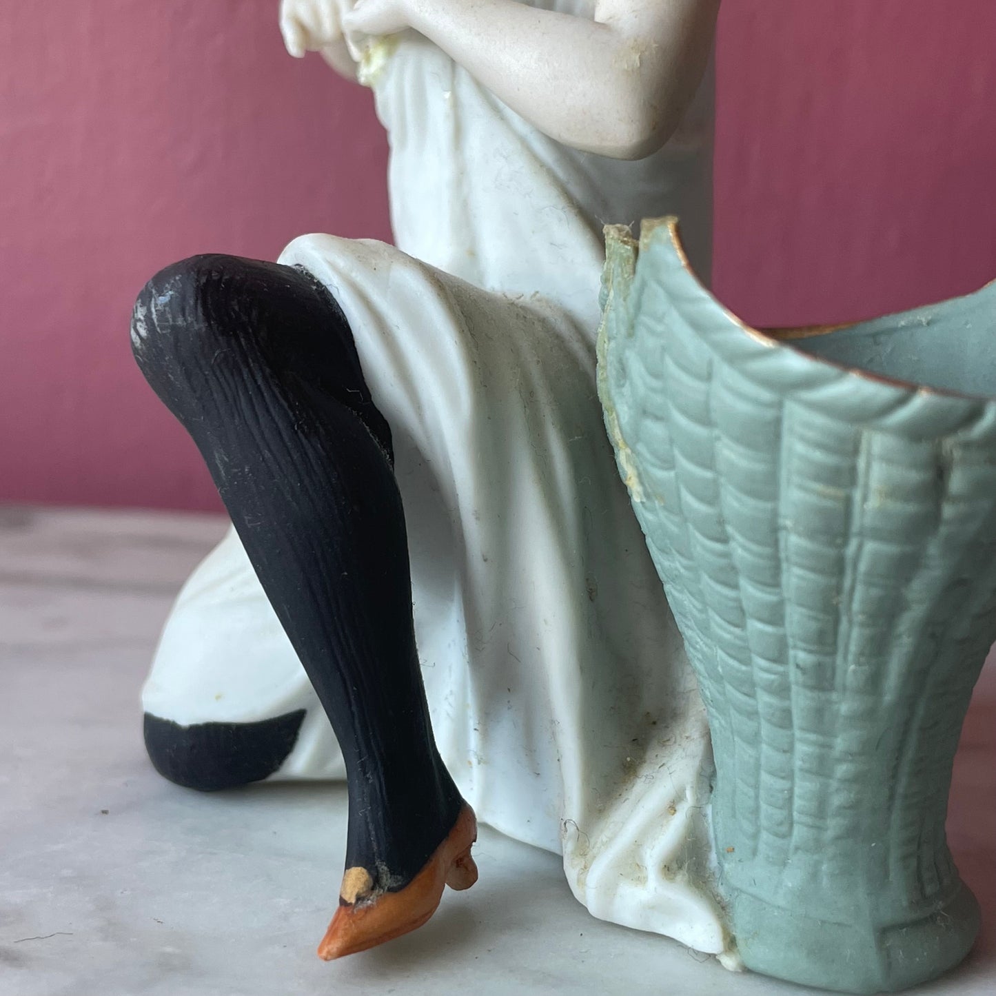 Antique Risqué German Bisque Girl