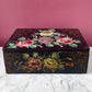 Victorian Floral Painted Box with Mother of Pearl