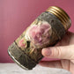Antique Lehn & Fink Powder Bottle with Embroidered Floral Sleeve