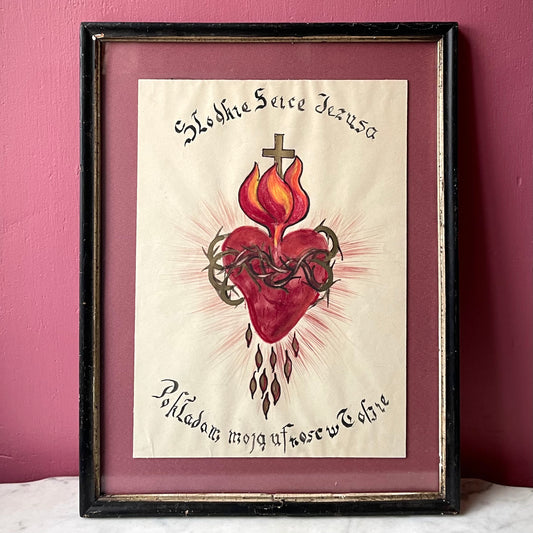 Polish Sacred Heart Painting