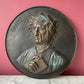 Antique Metal Plaque of Dante Alighieri