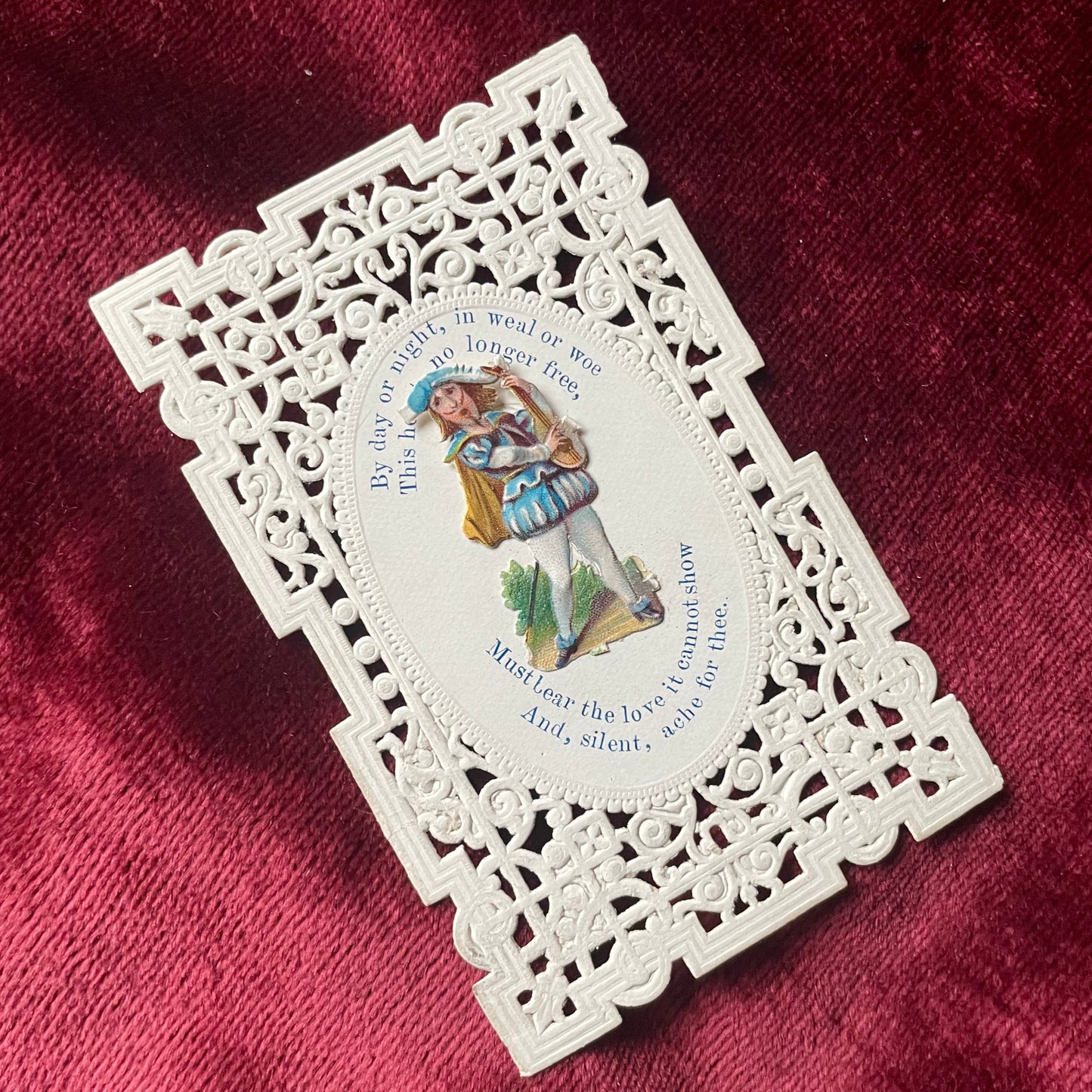 Victorian Lace Paper Valentine with Hidden Name