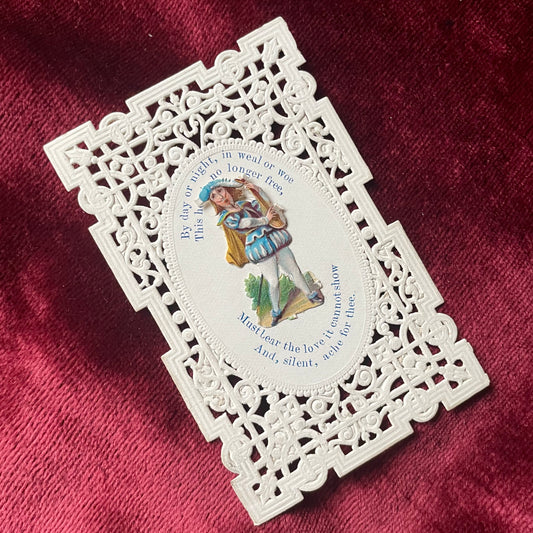 Victorian Lace Paper Valentine with Hidden Name