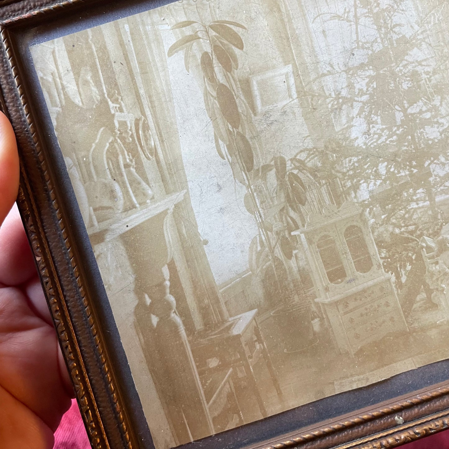 A Ghost for Christmas | Antique Framed Cabinet Card