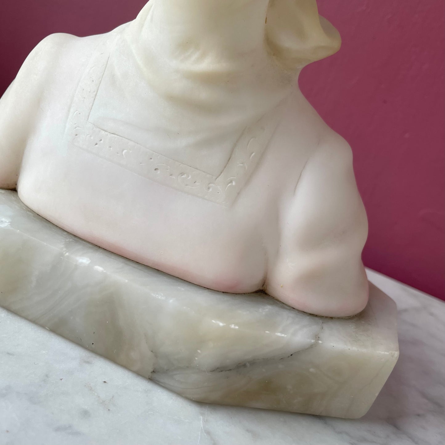 Antique Marble Bust | 1890s | Signed P. Sarchi