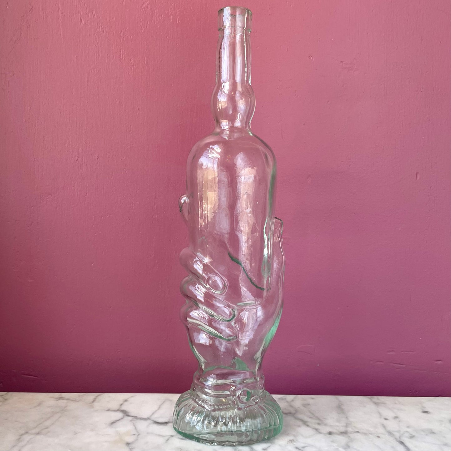 Antique Figural Hand Bottle | Legras | Main Transparente