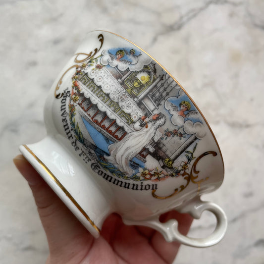 Antique First Communion Tea Cup