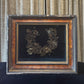 Victorian Hair Wreath in Wooden Shadow Box