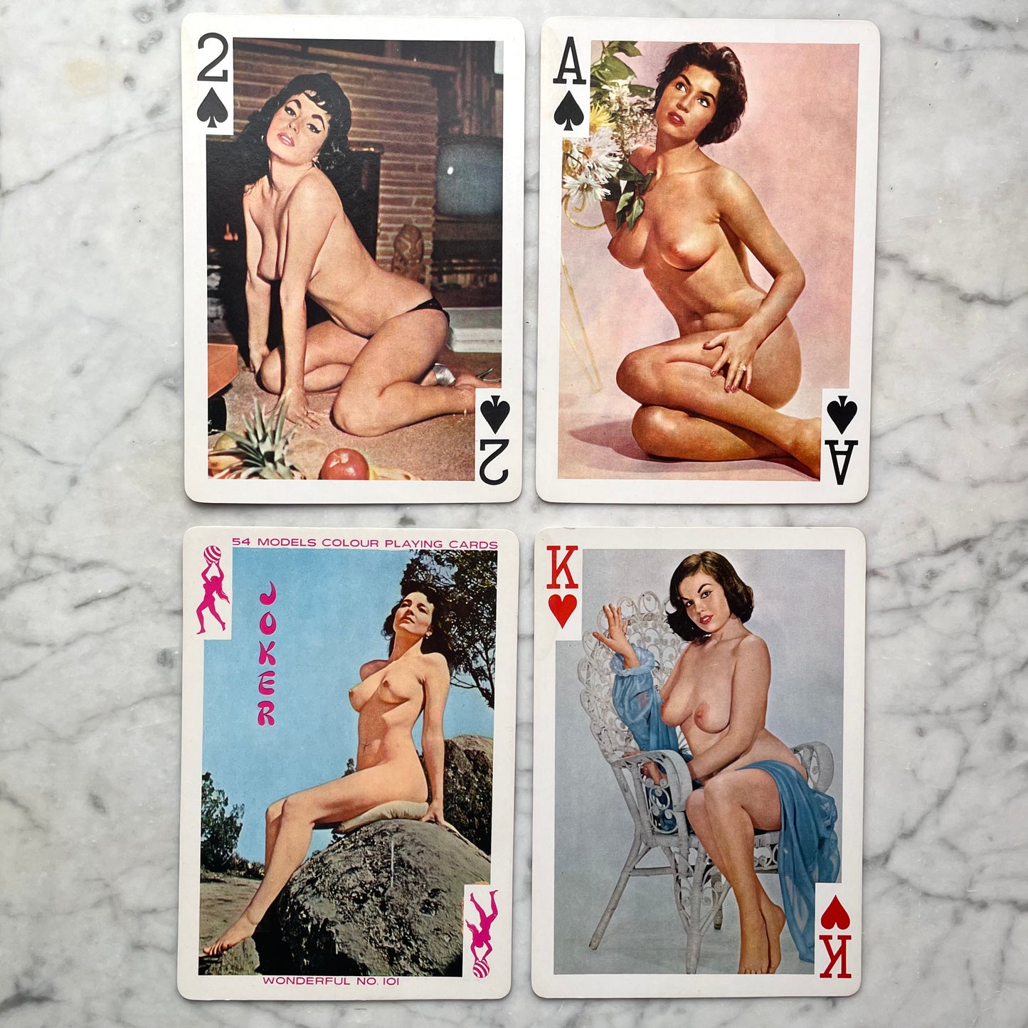Extra Large Vintage Nude Pinup Girl Playing Card Deck