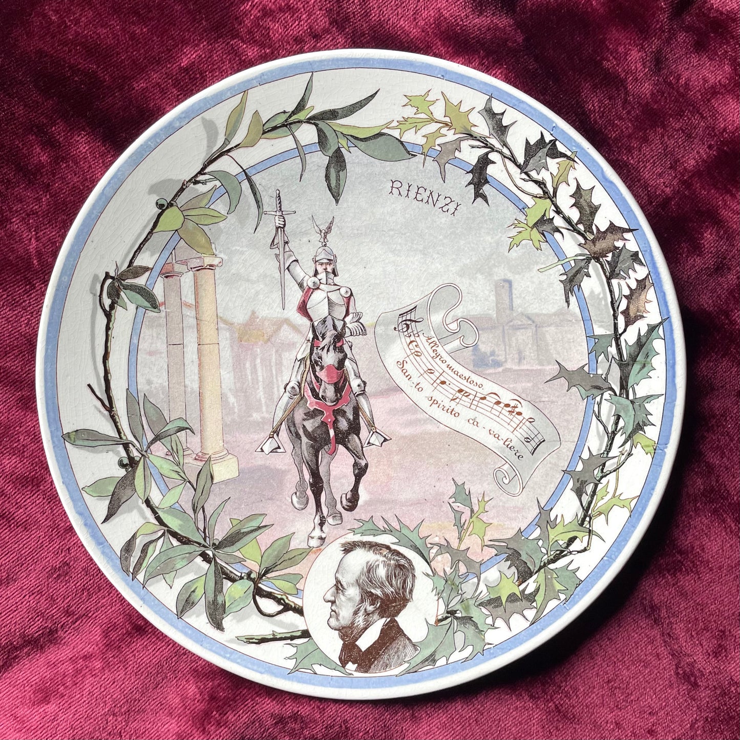 Wagner’s Rienzi | Antique Sarreguemines Plate