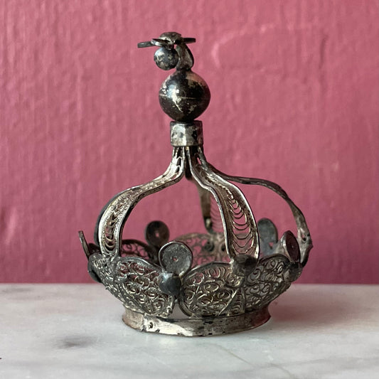 Antique Spanish Silver Santos Crown
