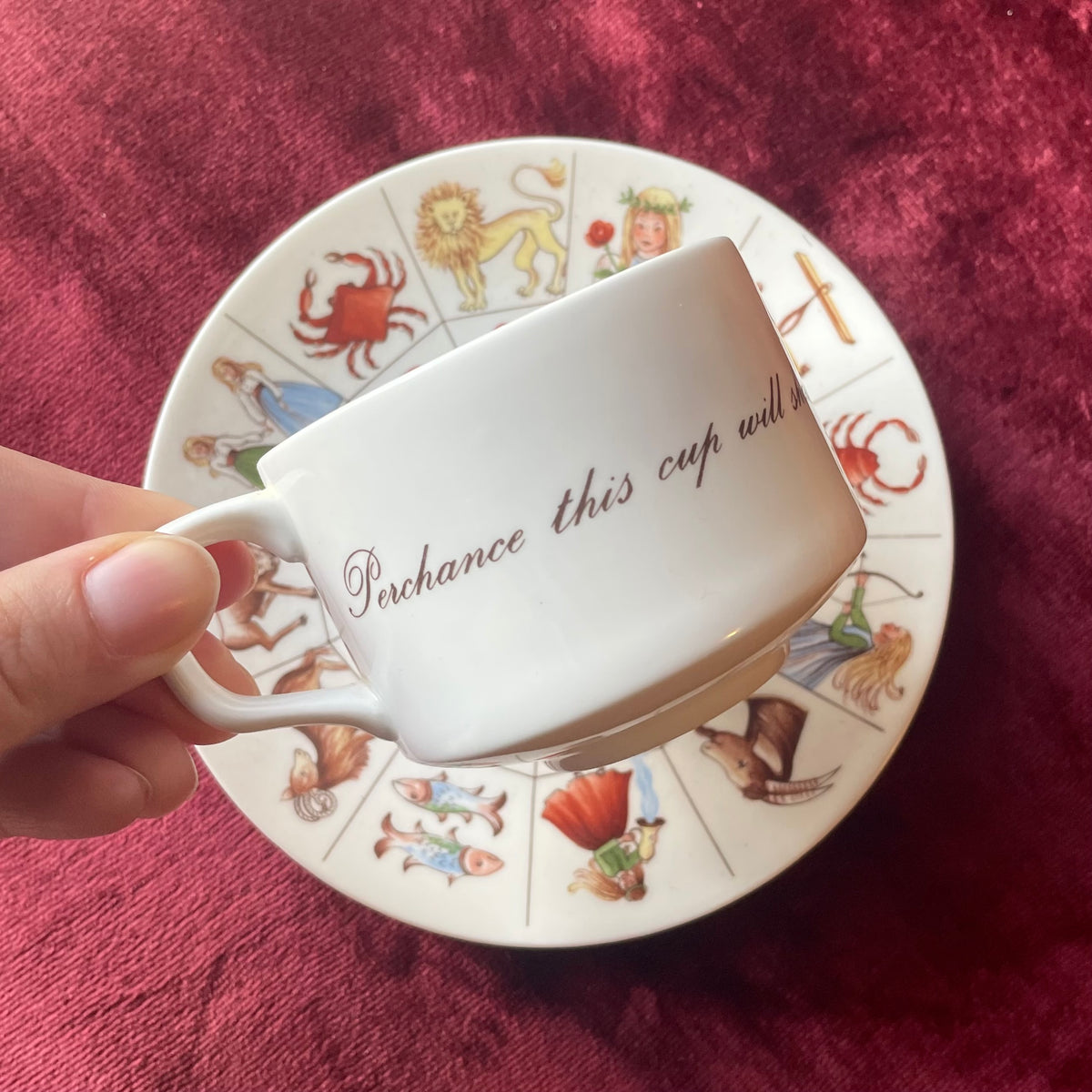 Vintage Fortune Telling Tea Cup & Saucer | Royal Kendal
